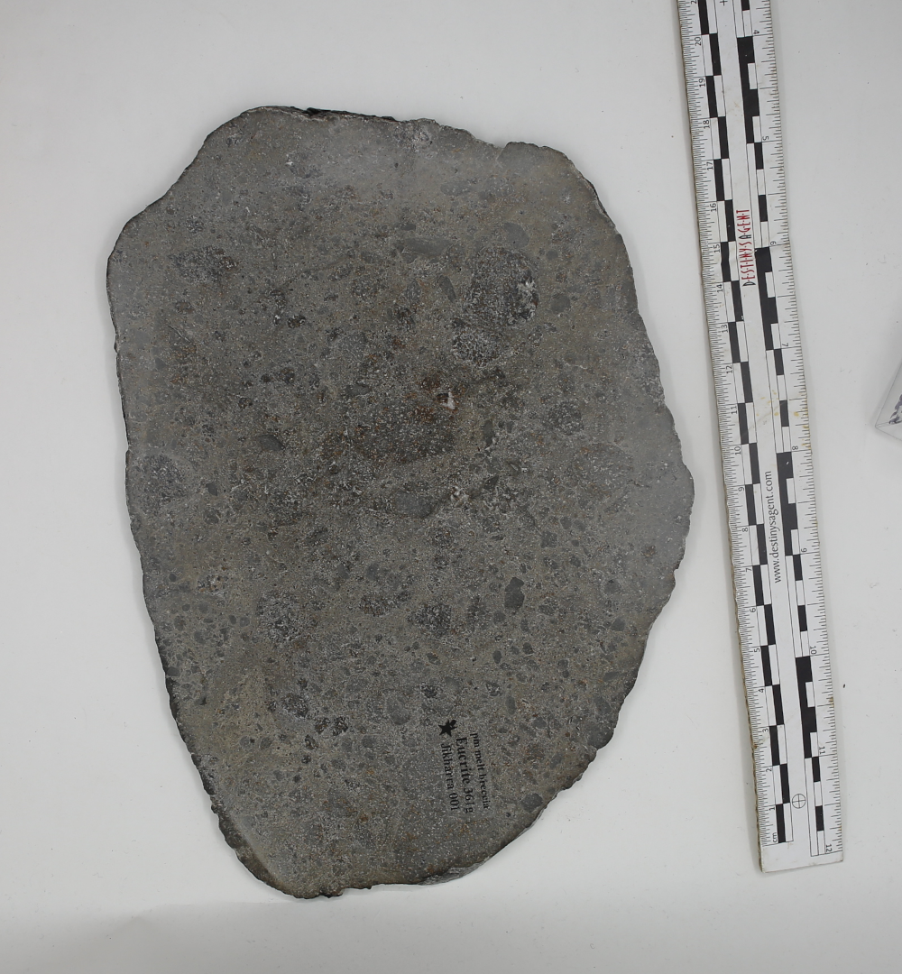 Huge top Eucrite slice, presumed fr.Asteroide Vesta, "Jikharra 001" Mass: 361gr