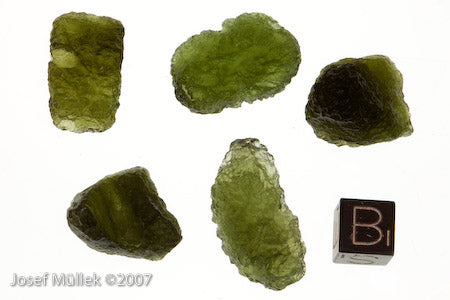 Moldavite, fine quality, lot of 5 pcs. with a total mass:22,4g