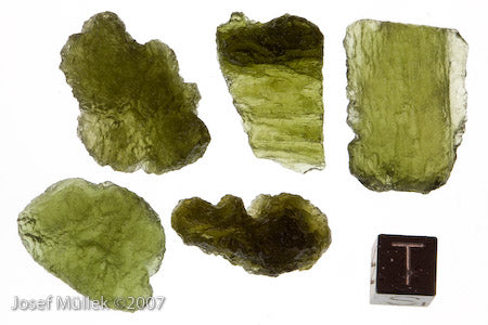 Moldavite, fine quality,lot of 5 pcs.with a total mass: 25,24g