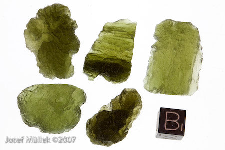 Moldavite, fine quality,lot of 5 pcs.with a total mass: 25,24g