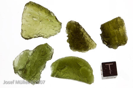 Moldavite,museum quality,lot of 5 pcs. with a total mass:25,9g