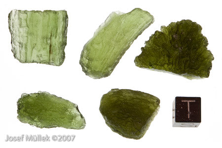 Moldavite,museum quality, lot of 5 pcs. with a total mass:27,86g