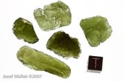 Sale:Moldavite, fine quality, lot of 5 pcs. with a total mass:24.12g